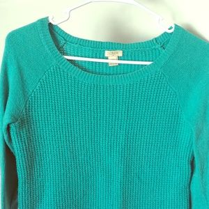 Waffle knit sweater